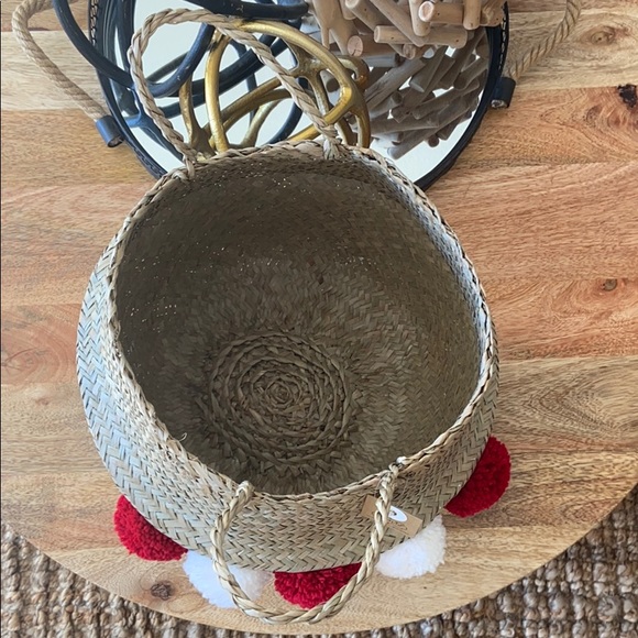 Mud Pie Pompom Holidays Collapsible Basket - Picture 9 of 16